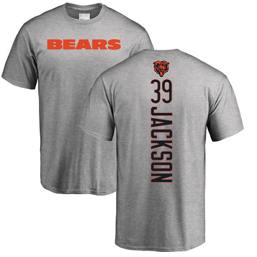 Chicago Bears Men Ash Eddie Jackson Backer NFL Football #39 T Shirt
